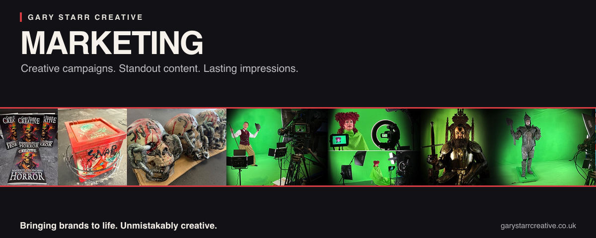 Tinman walks on a green screen treadmill, a knight sits on a throne and various characters are filmed before a chroma background